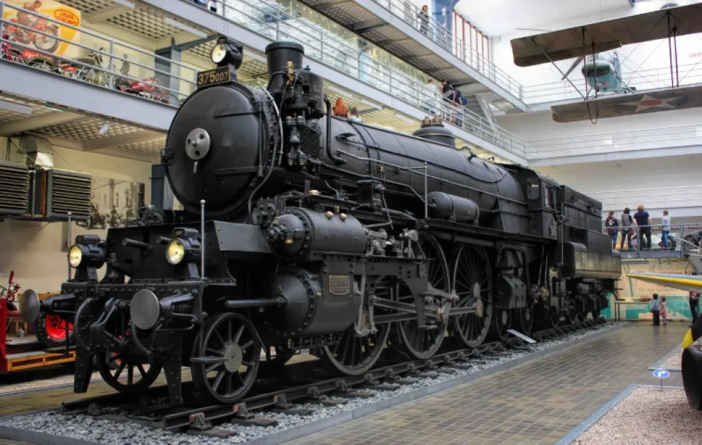 The transportation history exhibit in the “transportation hall"