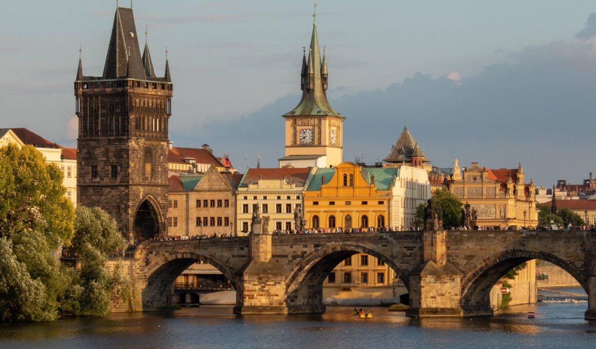 Prague famous bridge