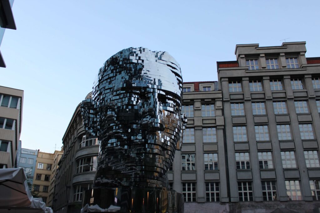 Franz Kafka head, Prague